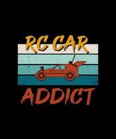 årgång modellbil retro rc buggy tävlings bilar missbrukare t-shirt vektor