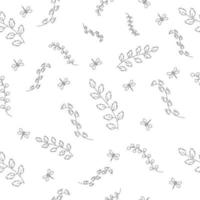 vektorillustration des nahtlosen musters der blätter. floraler organischer Hintergrund. vektor