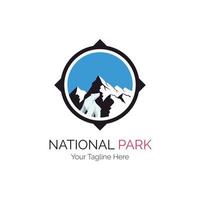 Nationalpark-Berg-Eisbär-Logo-Vorlagendesign für Marke oder Unternehmen und andere vektor