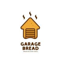 garage bröd bageri logotyp unik enkel avrundad rolig vektor stil