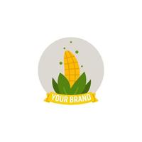 cirkel majs bruka bricka emblem logotyp ikon illustration vektor