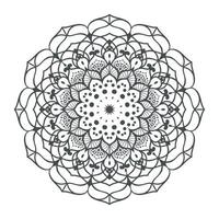 rundes Mandala-Design zum Ausmalen und Dekorieren vektor