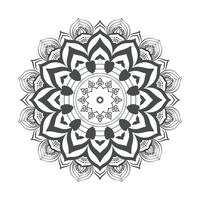 runda mandala design för färg sida och dekoration vektor