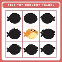 Match the correct shadow