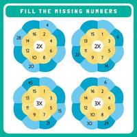 Counting game worksheet