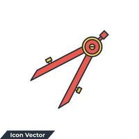 Kompass-Symbol-Logo-Vektor-Illustration. Kompassteiler-Symbolvorlage für Grafik- und Webdesign-Sammlung vektor