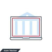 Laptop-Symbol-Logo-Vektor-Illustration. Symbolvorlage für Laptop-Geräte für Grafik- und Webdesign-Sammlung vektor