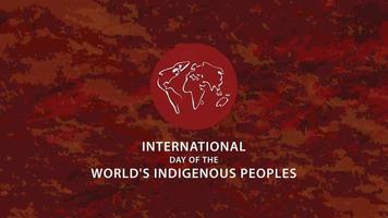 Internationaler Tag der indigenen Völker der Welt. Vektor-Illustration vektor