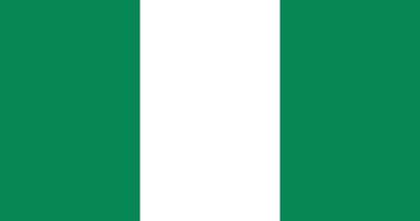 Nigeria-Flagge mit ursprünglichem rgb-Farbvektor-Illustrationsdesign vektor