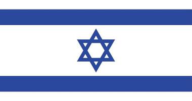 Israel flagga med original- rgb Färg vektor illustration design