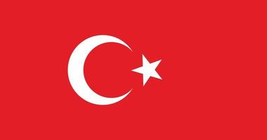 türkei-flagge mit ursprünglichem rgb-farbvektor-illustrationsdesign vektor