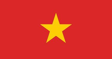 vietnam-flagge mit ursprünglichem rgb-farbvektor-illustrationsdesign vektor