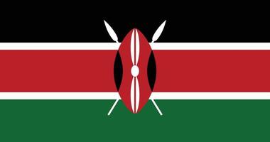 kenia-flagge mit ursprünglichem rgb-farbvektor-illustrationsdesign vektor