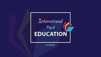 internationell dag av utbildning. vektor illustration bakgrund