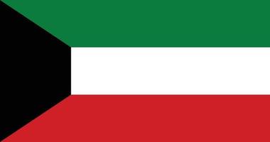 Kuwait-Flagge mit ursprünglichem rgb-Farbvektor-Illustrationsdesign vektor