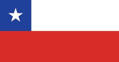 Chile-Flagge mit ursprünglichem rgb-Farbvektor-Illustrationsdesign vektor