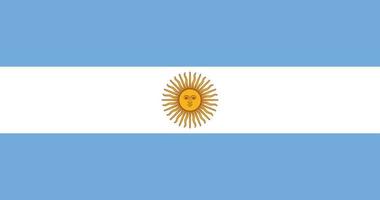 argentinische flagge mit originalem rgb-farbvektorillustrationsdesign vektor