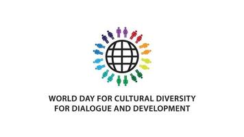 Welttag der kulturellen Vielfalt für Dialog und Entwicklung. Vektor-Illustration vektor