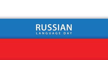 ryska språk dag. vektor illustration