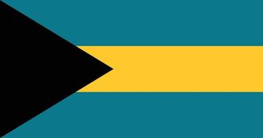 bahamas-flagge mit ursprünglichem rgb-farbvektor-illustrationsdesign vektor