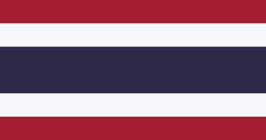 thailand flagga med original- rgb Färg vektor illustration design