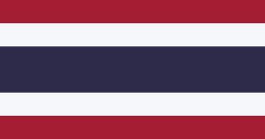 thailand-flagge mit ursprünglichem rgb-farbvektor-illustrationsdesign vektor