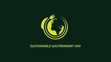 hållbar gastronomi dag. vektor illustration