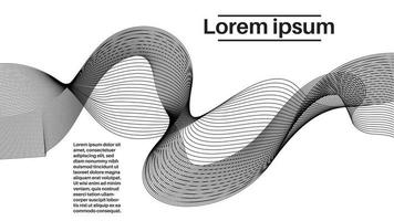 buntes modernes abstraktes Plakat mit dünner Linie gestreifter Rauchflussformkarte. vektor