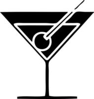 schickes Cocktail mit flachem Symbol vektor