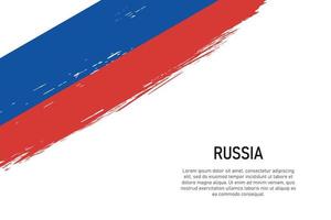 grunge styled borsta stroke bakgrund med flagga av Ryssland, vektor