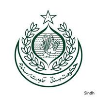 Wappen von Sindh ist eine Region Pakistans. Vektor-Emblem vektor