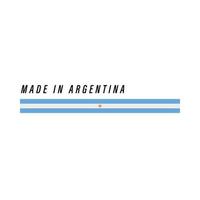 tillverkad i argentina, bricka eller märka med flagga isolerat vektor