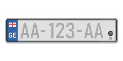 Nummernschild. Kfz-Zulassungslizenz von Georgia vektor