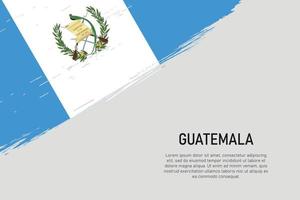 grunge gestalteter pinselstrichhintergrund mit guatemala-flagge vektor