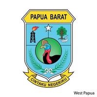 täcka av vapen av väst papua är en indonesiska område. vektor emblem