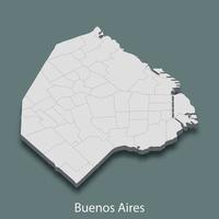 isometrische 3d-karte von buenos aires ist eine stadt von argentinien vektor