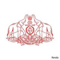 Wappen von Kerala ist eine indische Region. Vektor-Emblem vektor