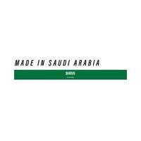 tillverkad i saudi Arabien, bricka eller märka med flagga isolerat vektor