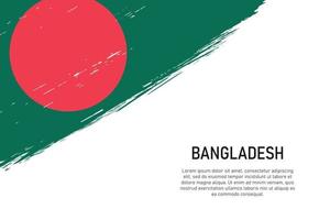 Grunge-Stil Pinselstrich Hintergrund mit Flagge von Bangladesch vektor