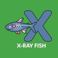 x Fisch röntgen vektor