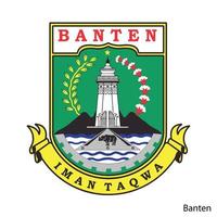 Wappen von Banten ist eine indonesische Region. Vektor-Emblem vektor