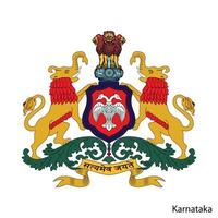 Wappen von Karnataka ist eine indische Region. Vektor-Emblem vektor