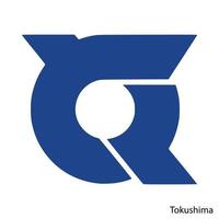 täcka av vapen av tokushima är en japan prefektur. vektor emblem