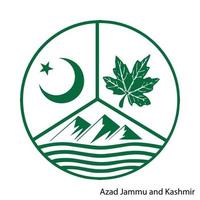 Wappen von Azad Jammu und Kaschmir ist eine Region Pakistans. vektor