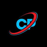 cp-Logo. CP-Design. blauer und roter cp-buchstabe. cp-Buchstaben-Logo-Design. Anfangsbuchstabe cp verknüpfter Kreis Monogramm-Logo in Großbuchstaben. vektor