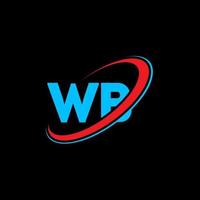wb wb Buchstabe Logo-Design. Anfangsbuchstabe wb verknüpfter Kreis Monogramm-Logo in Großbuchstaben rot und blau. wb-Logo, wb-Design. wb, wb vektor