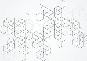 blockchain begrepp baner med abstrakt geometrisk polygonal med ansluter prickar och rader. vetenskap och teknologi bakgrund. vektor illustration