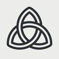 Keltischer Dreifaltigkeitsknoten. Triquetra-Symbol. Entwurfsvorlage für keltische Knotenzeichen. Vektor-Illustration vektor