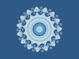 Luxus-Mandala-Kunst mit Hintergrund im arabischen islamischen Stil und Luxus-Hochzeitseinladung und Blumen-Mandala vektor