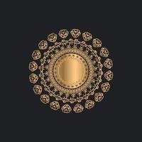 Luxus-Mandala-Kunst mit Hintergrund im arabischen islamischen Stil und Luxus-Hochzeitseinladung und Blumen-Mandala vektor